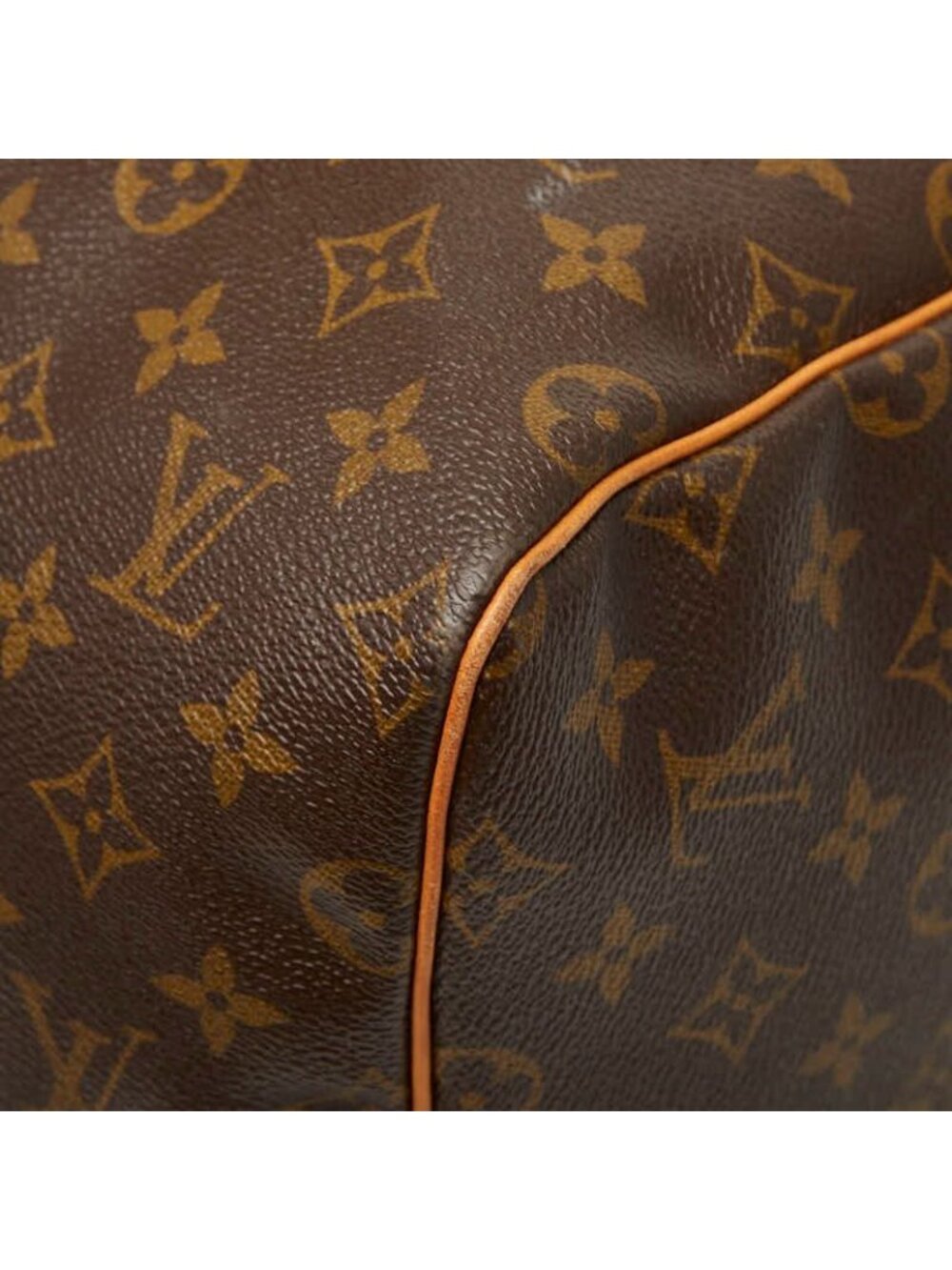 Louis Vuitton Monogram Keepall 55 Boston Bag Brown Leather - Picture 5 of 10
